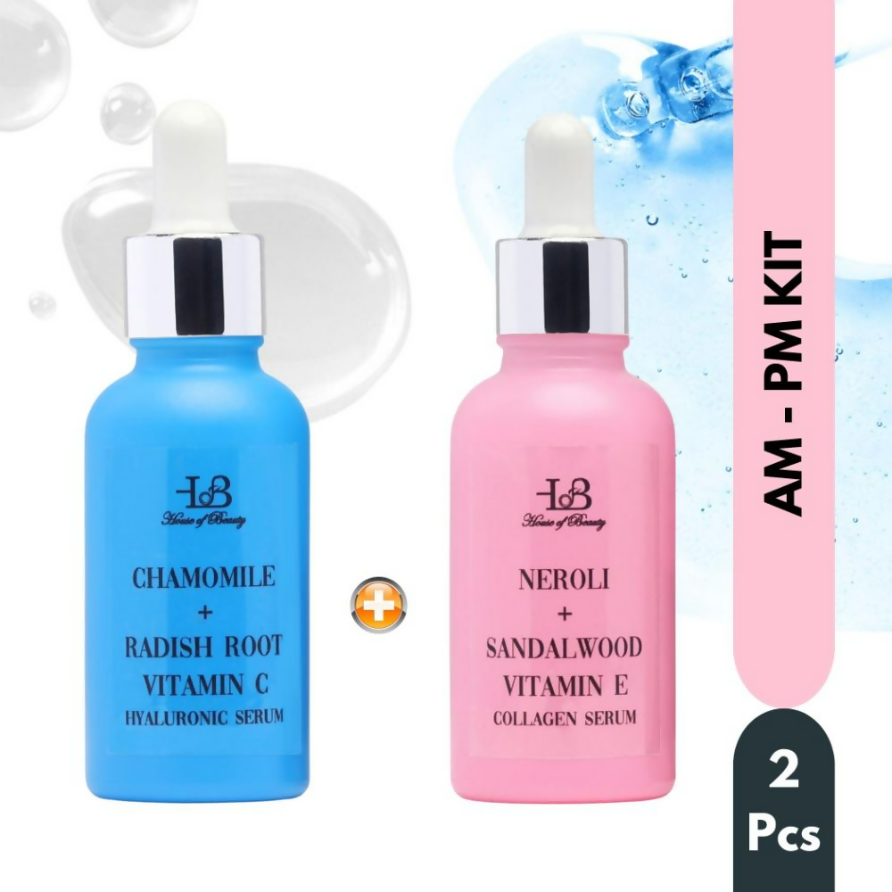 House of Beauty Am + Pm Pack - Collagen + Hyaluronic Serum | Grocsy