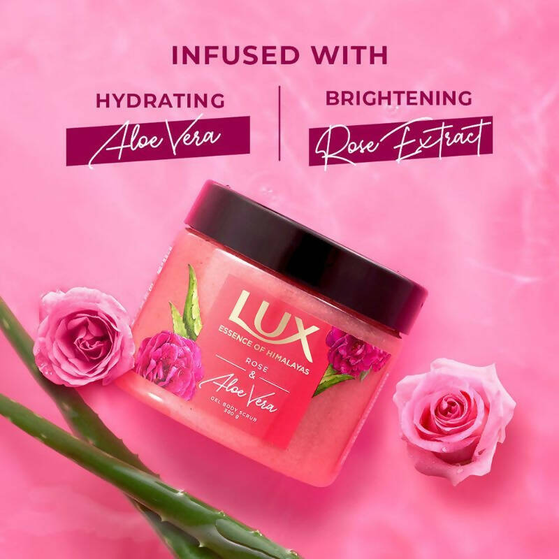 Lux Essence Of Himalayas Rose & Aloe Vera Gel Body Scrub | Grocsy