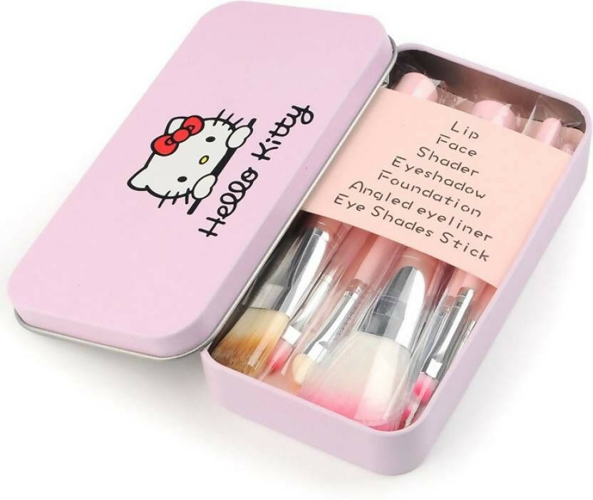 Favon Pack of 7 Hello Kitty Professional Makeup Brushes with Case | Grocsy