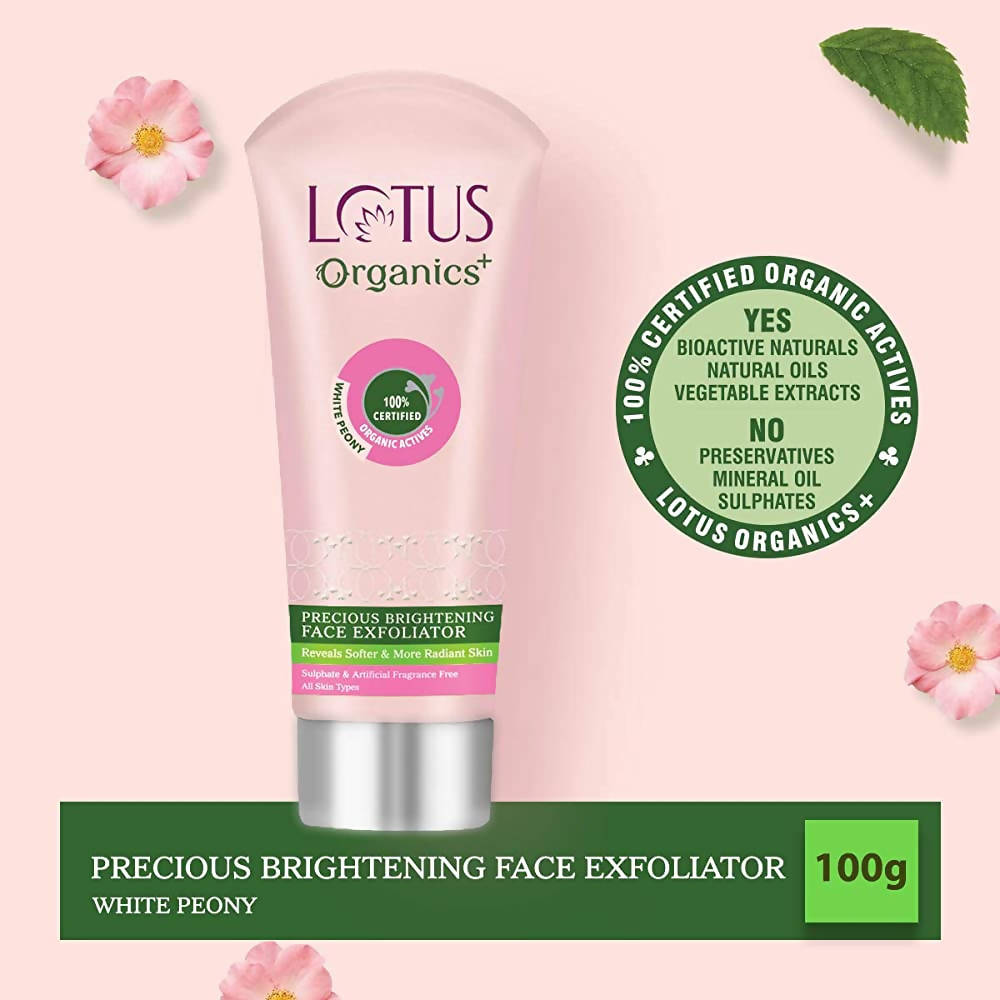 Lotus Organics+ Precious Brightening Face Exfoliator | Grocsy