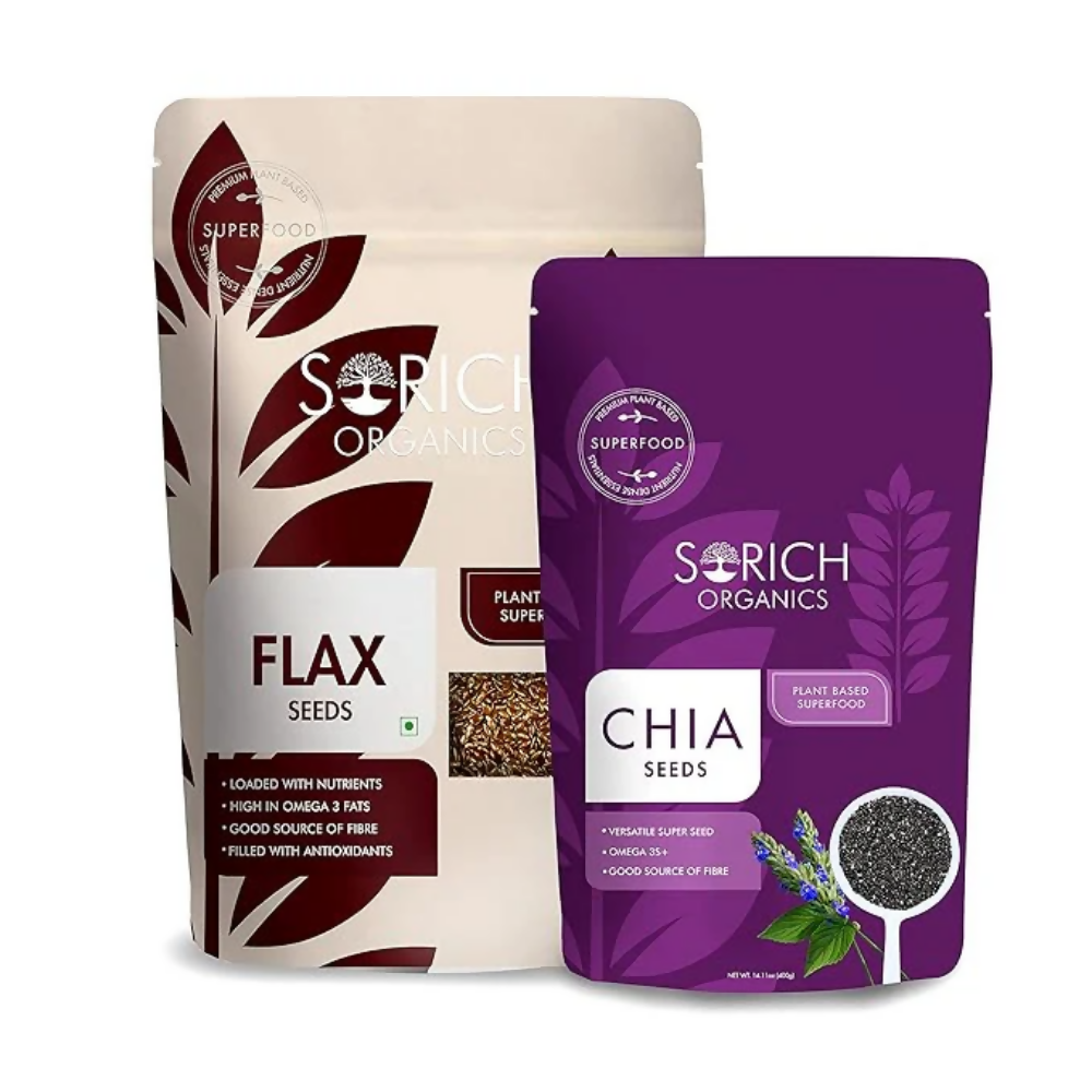 Sorich Organics Raw Chia Seeds and Flax Seeds | Grocsy