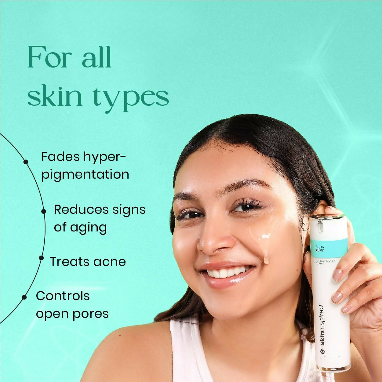 SkinInspired Aqua Pump 10% Niacinamide Face Serum | Grocsy