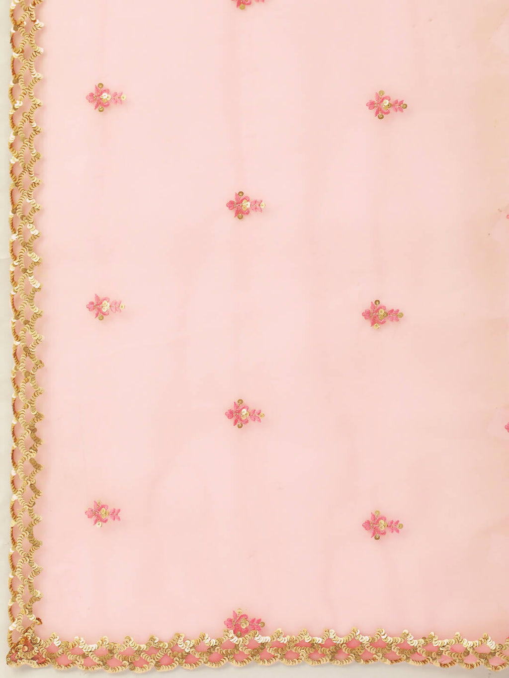 House of Panchhi Pink Net Sequins Embroideried Lehenga | Grocsy