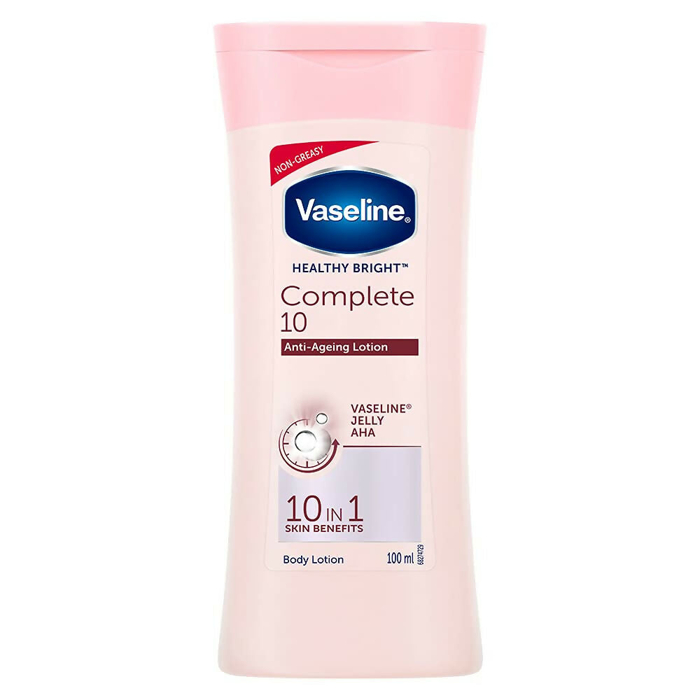 Vaseline Healthy Bright Complete 10 Anti Ageing Body Lotion, 10 in 1 Body Lotion With Vitamin B3, AHA, Pro-Retinol | Grocsy