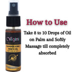 Vigini Natural Hammer King Lubricating Massage Oil for Men with Tulsi Ylang Ylang Clary Sage Essential Oils | Grocsy