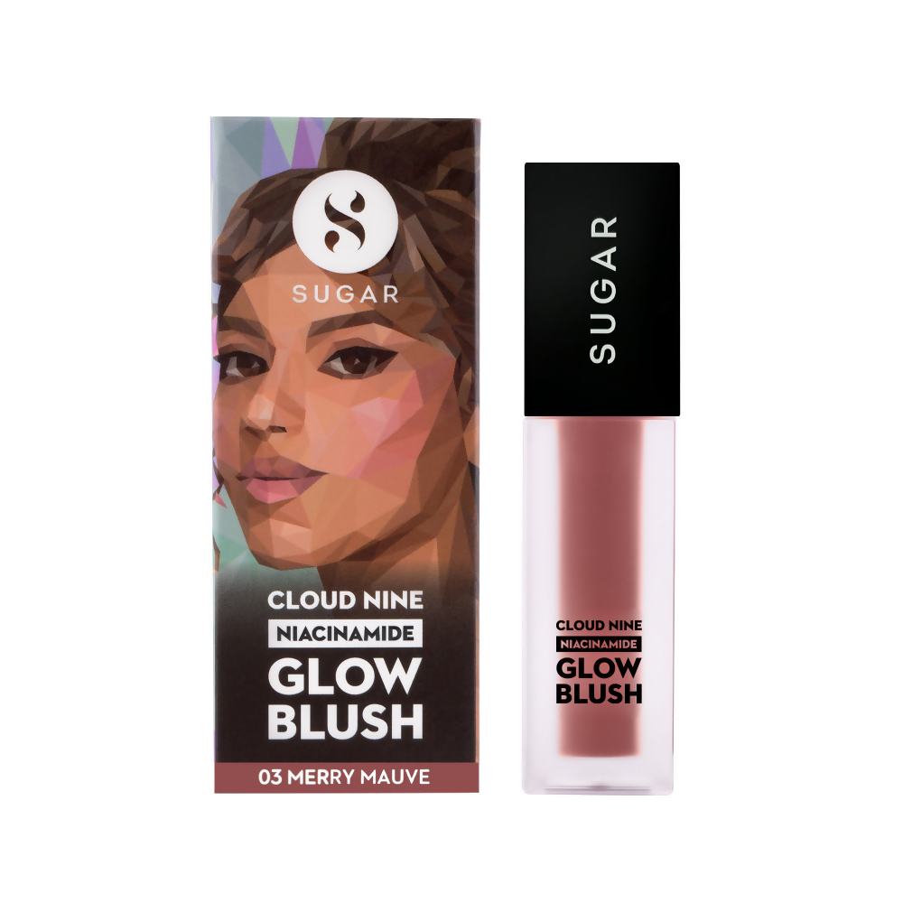 SUGAR Cloud Nine Niacinamide Glow Blush - 03 Merry Mauve | Grocsy