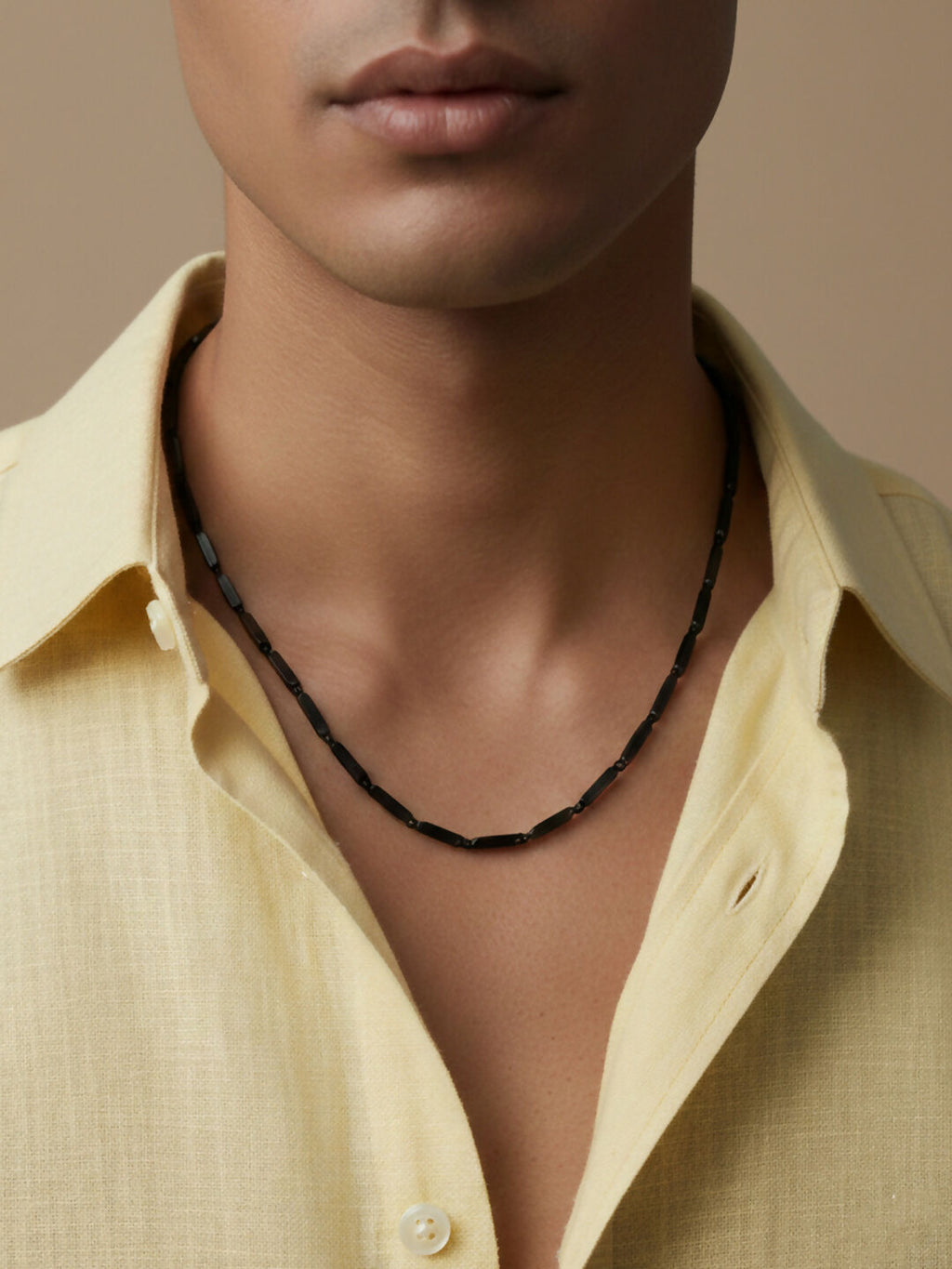 NVR Men's Black Toned Silver plated chain | Grocsy
