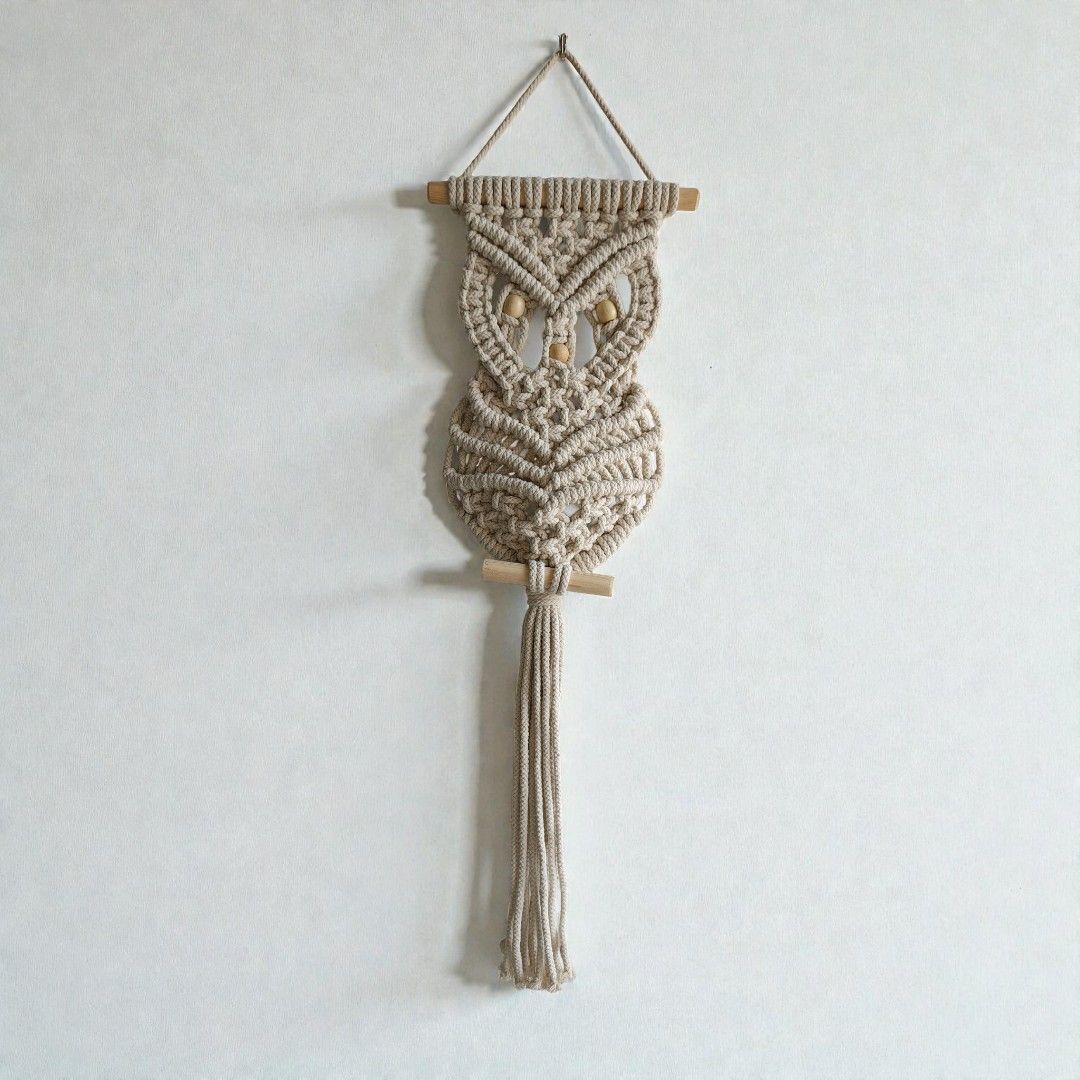 Sun Mun Decors Premium Macrame Owl | Grocsy