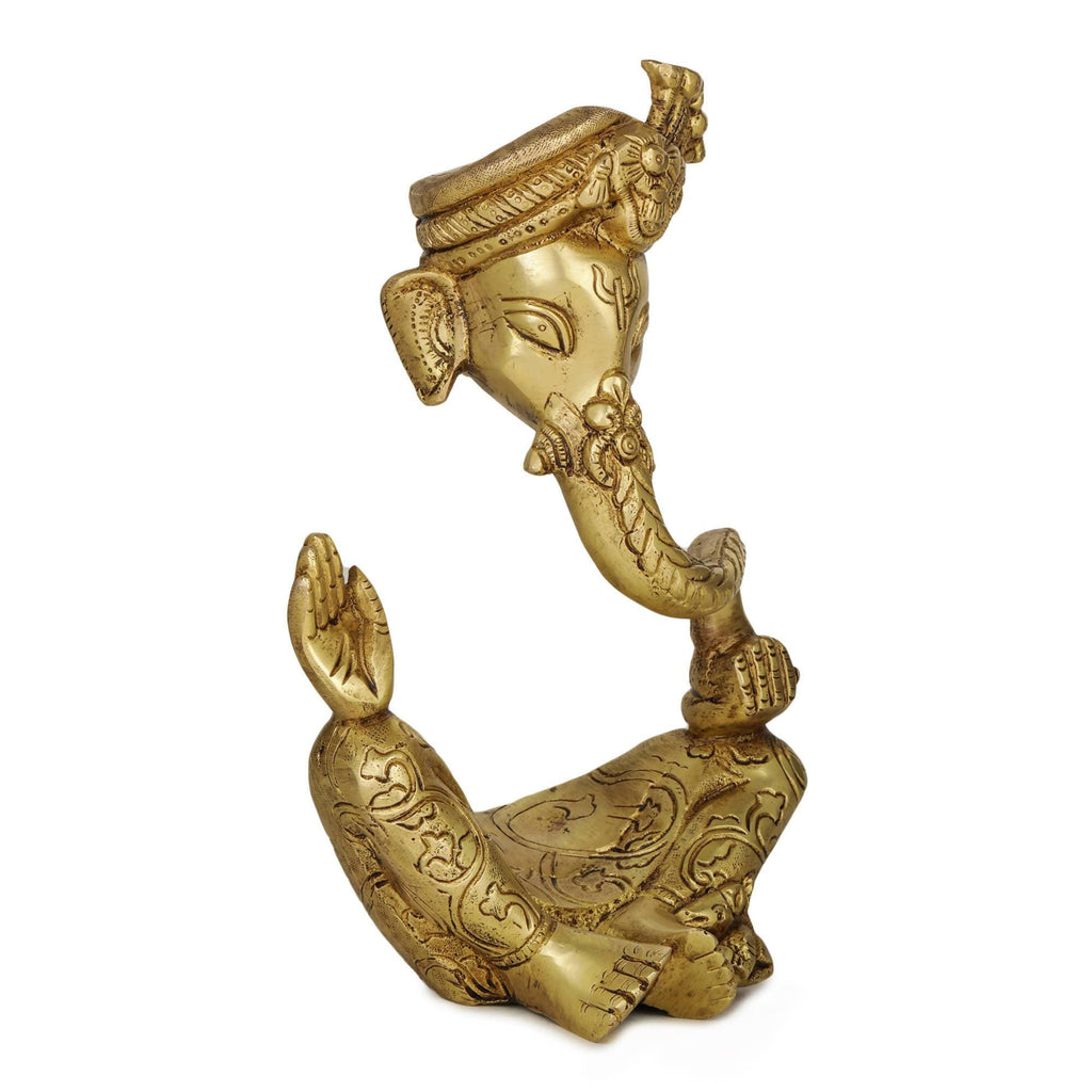 Devlok Vighnaharta Ganpati Pital Murti Idol | Grocsy