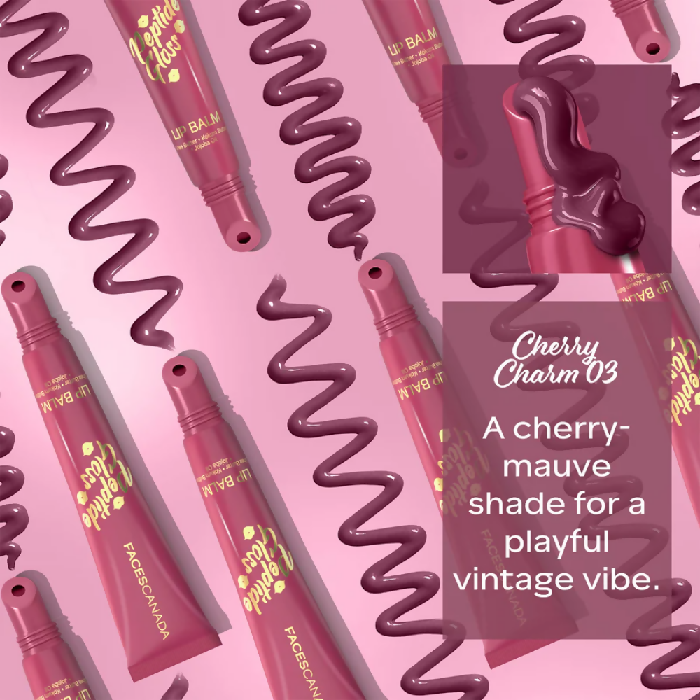 Faces Canada Peptide Gloss Lip Balm - Cherry Charm 03 | Grocsy