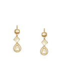 Women's Long Kundan Earrings - Ruby Raang | Grocsy