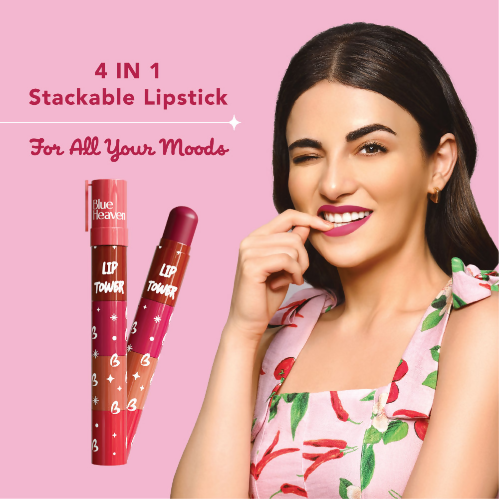 Blue Heaven Get Matte Lip Tower 4 - In - 1 Stackable Lipstick | Grocsy