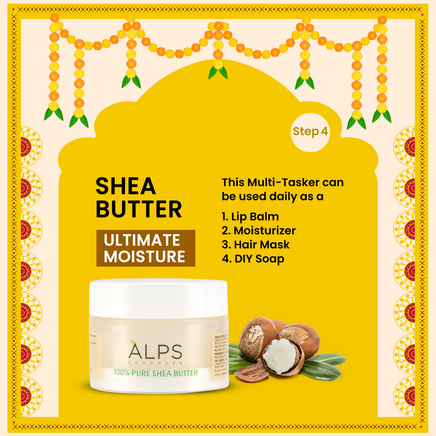 Alps Goodness Bridal Glow Kit (Beetroot Powder, Rose Water, Rosemary Water, Gold Facial Kit & Shea Butter) | Grocsy