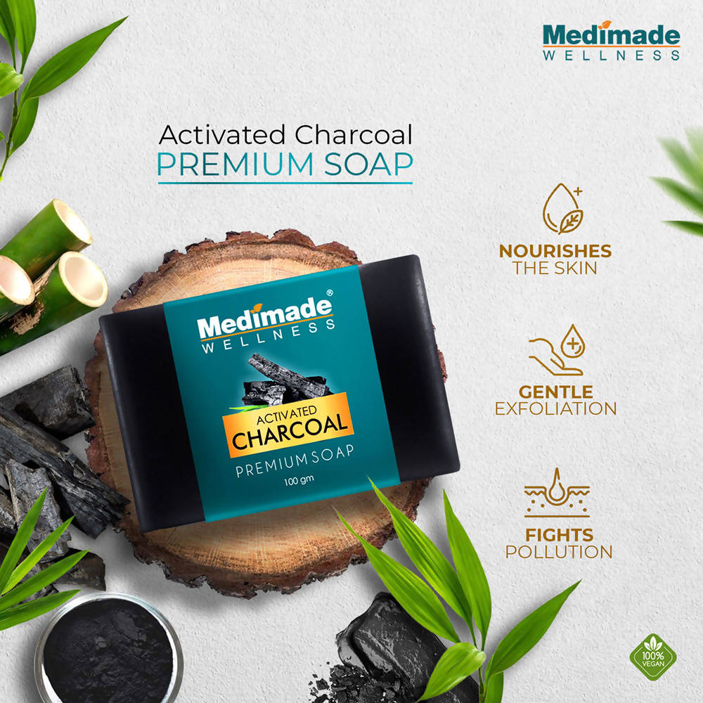 Medimade Wellness Activated Charcoal Premium Soap | Grocsy