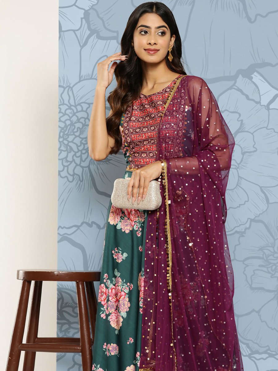 Ahalyaa Women's Traditional wear Lehenga Choli - Green | Grocsy