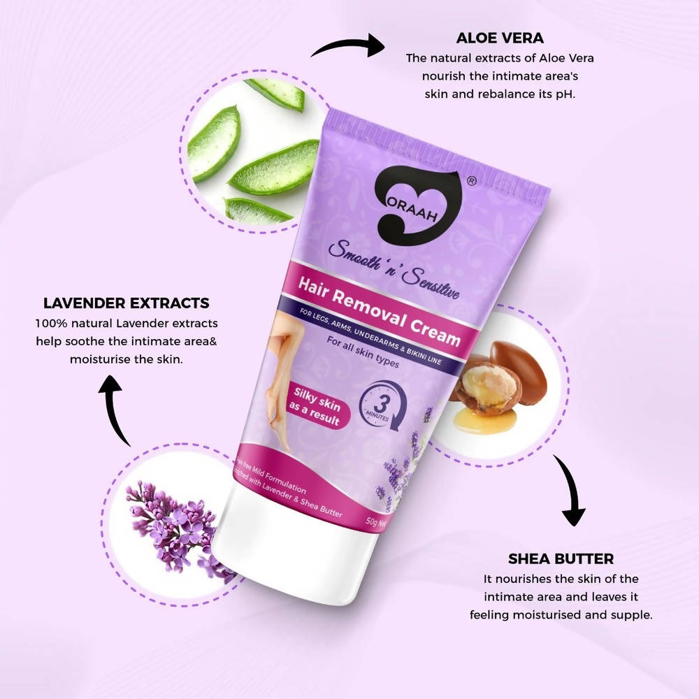 Oraah Smooth n Sensitive Hair Removal Cream | Grocsy