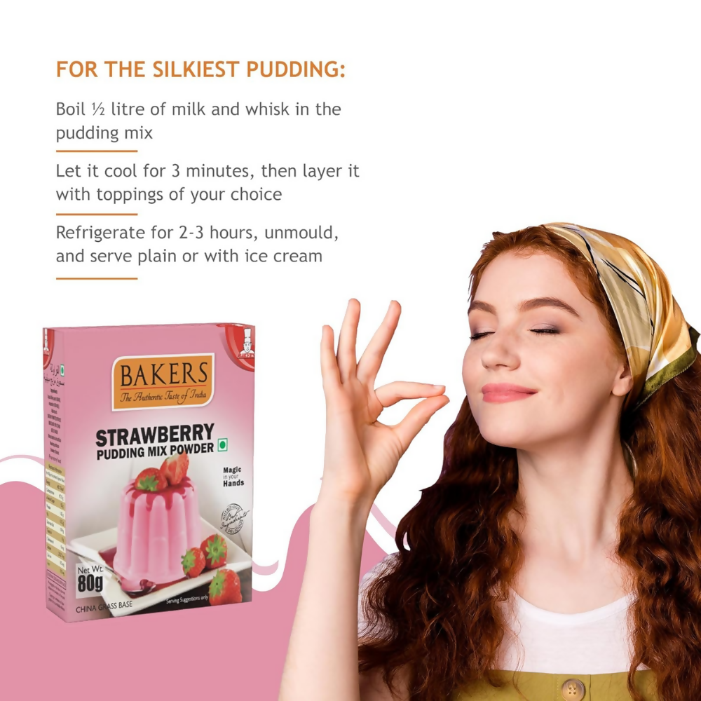 BAKERS Strawberry Pudding Mix | Grocsy