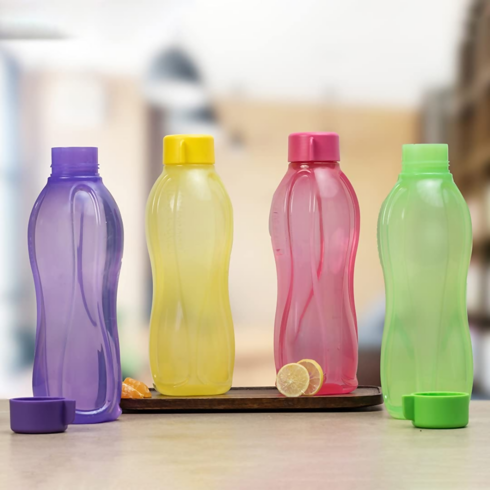 Tupperware Aquasafe Plastic Bottle - Pink, Green, Yellow, Purple | Grocsy