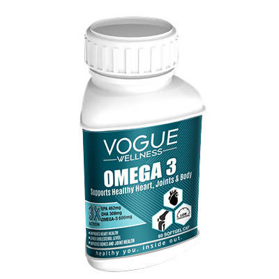 Vogue Wellness Omega 3 Softgel Capsules | Grocsy