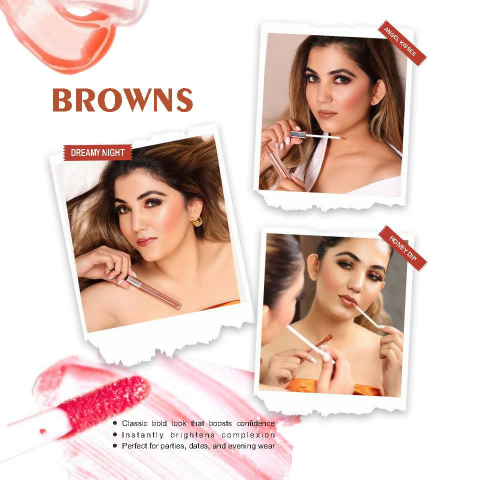 Love Earth Liquid Lip Gloss - Browns | Grocsy