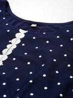 Ahalyaa Women's Traditional wear Ethnic Dress - Navy Blue | Grocsy