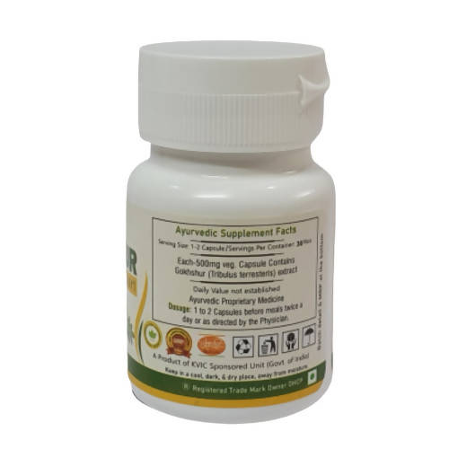 Deep Ayurveda Gokshur 500mg Veg Capsules | Grocsy