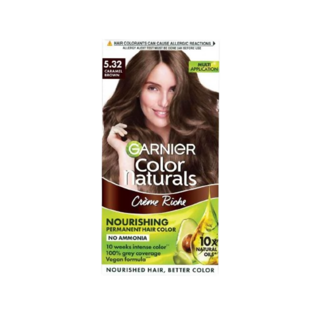 Garnier Color Naturals Creme Riche Hair Color - Shade 5.32 Caramel Brown | Grocsy