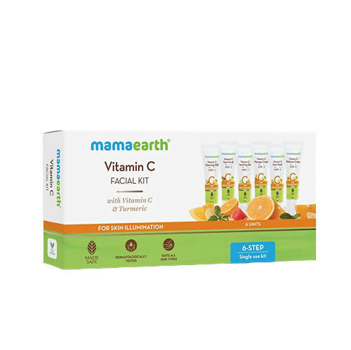 Mamaearth Facial Kit with Vitamin C & Turmeric for Skin Illumination | Grocsy