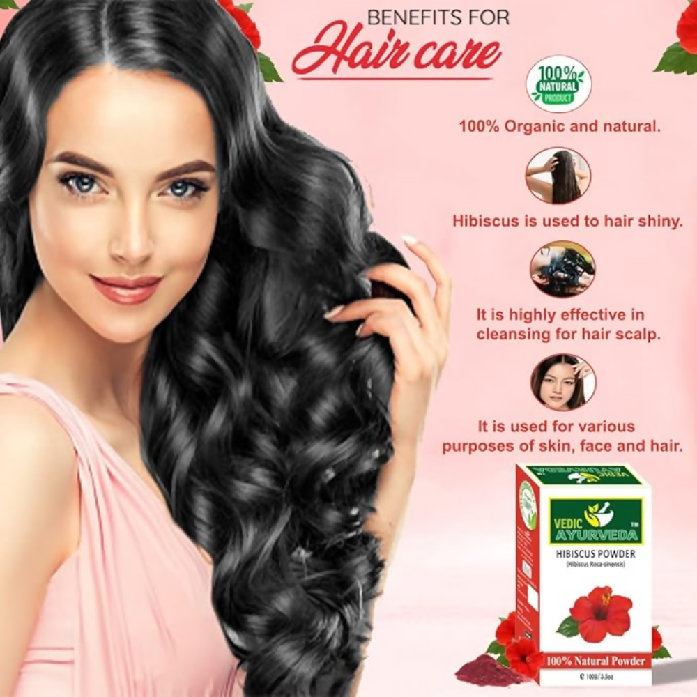 VedicAyurveda Bio-Organic Industry Hibiscus Powder | Grocsy