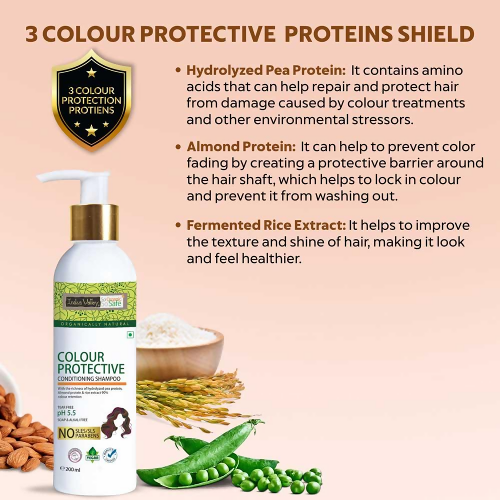 Indus Valley Organic Colour Protective Shampoo with Conditioner | Grocsy