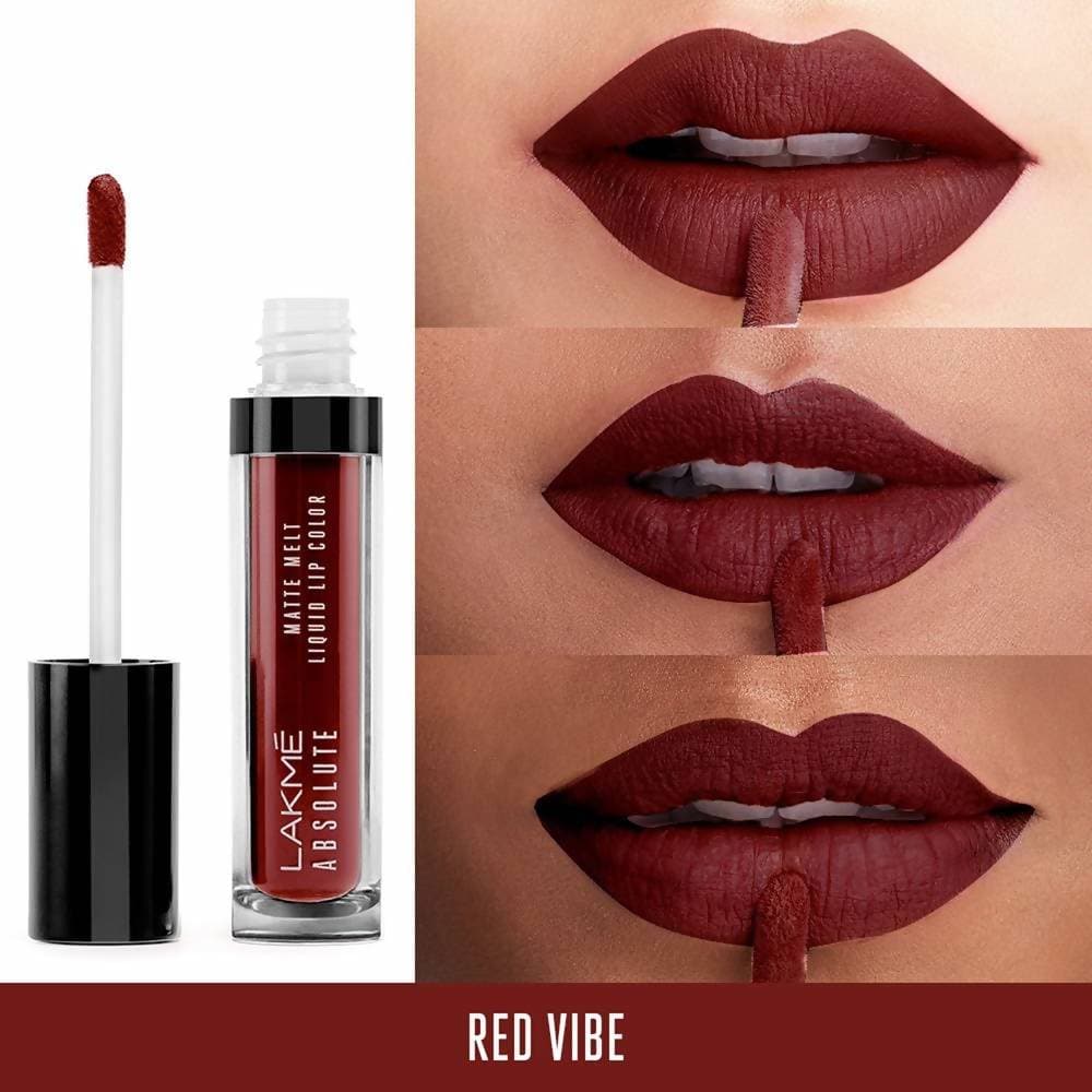 Lakme Absolute Matte Melt Liquid Lip Color - Red Vibe | Grocsy