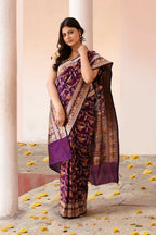 Joban Fashion Pure Katan Pure Handloom Banarasi Silk Saree | Grocsy