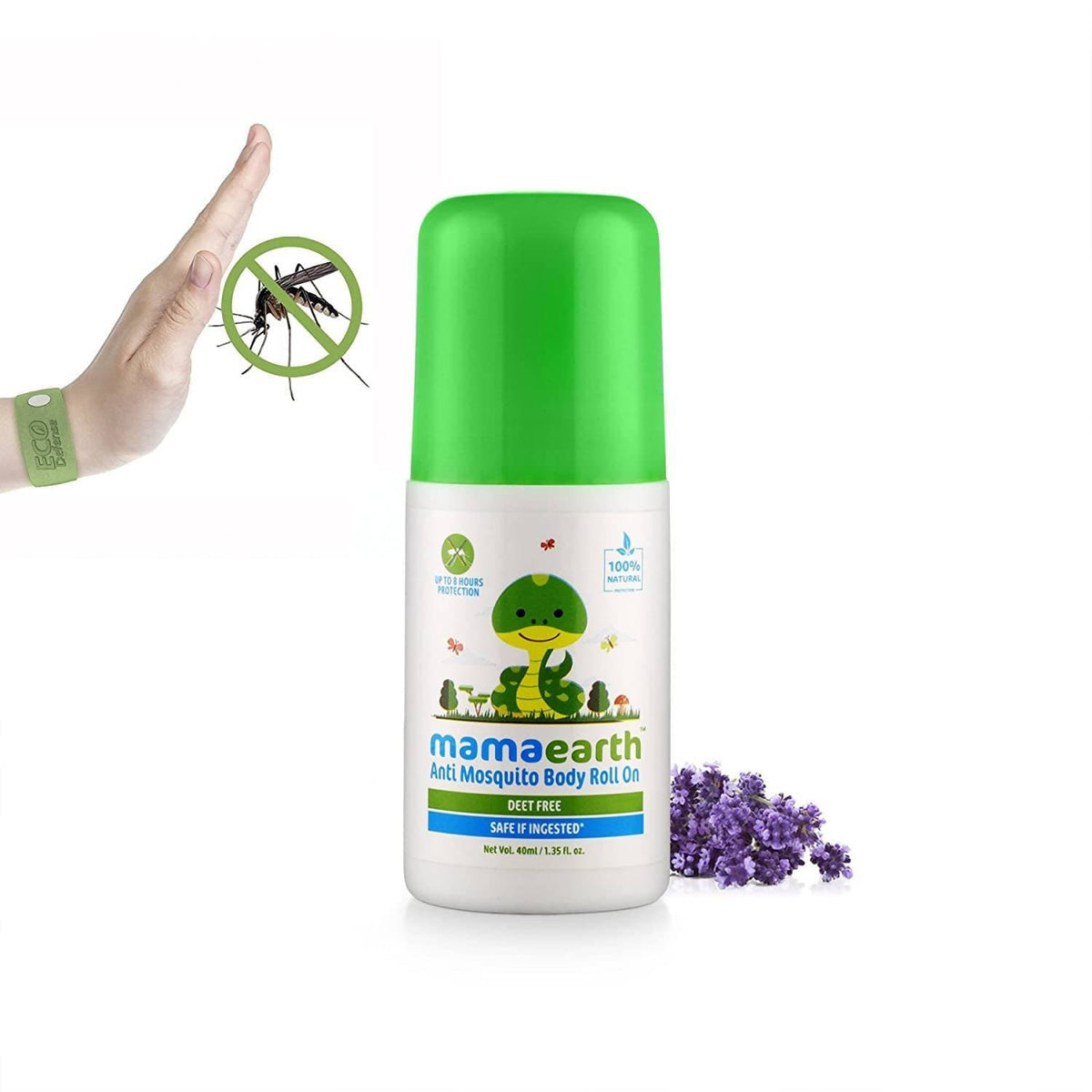 Mamaearth Natural Anti Mosquito Body Roll On For Kids with Citronella Eucalyptus & Lemongrass Oil | Grocsy