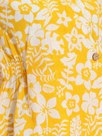 Janasya Yellow Wrap Cotton Top | Grocsy