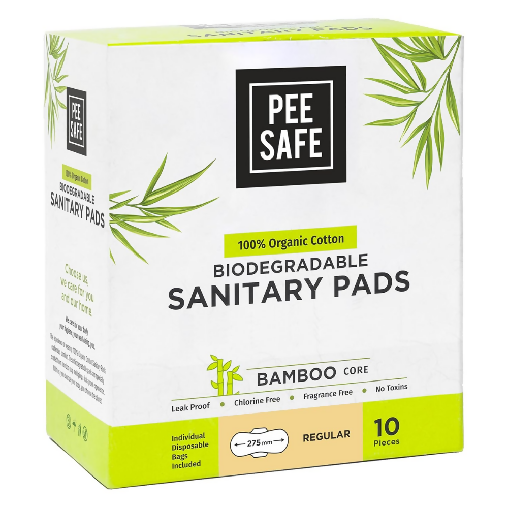 Pee Safe Organic Cotton Biodegradable Sanitary Pads | Grocsy