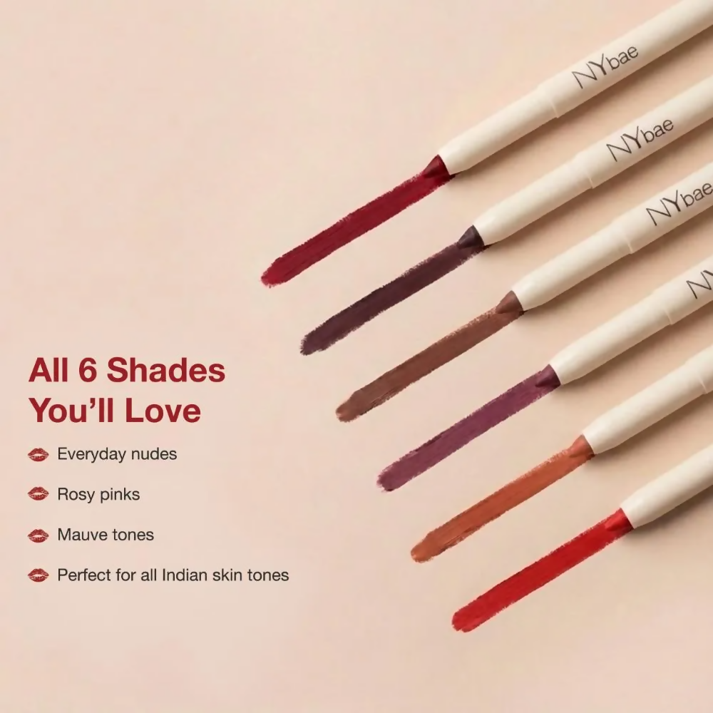 NY Bae 2-in-1 Lip Liner & Lip Colour - Gulkand | Grocsy