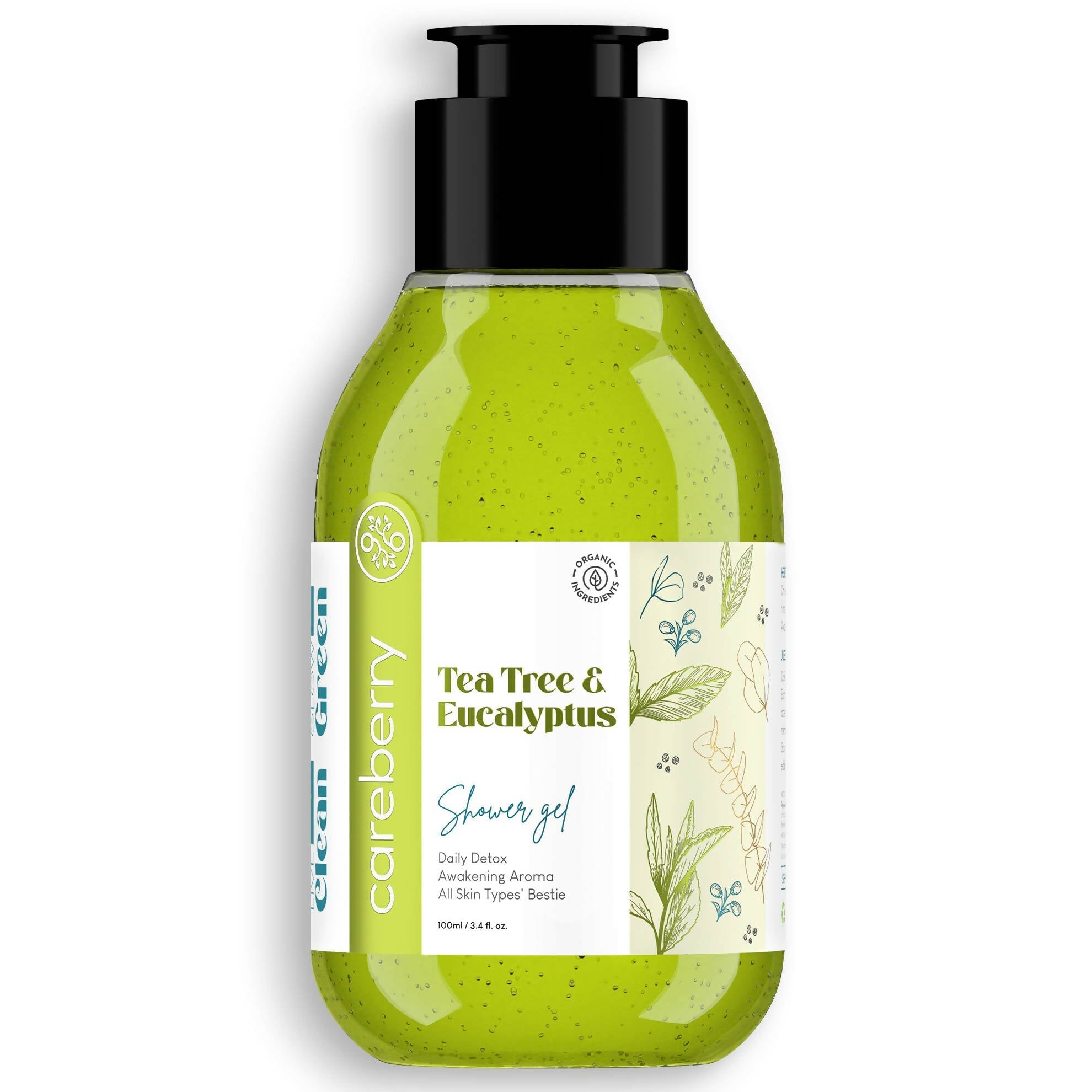 Careberry Tea Tree & Eucalyptus Oil Shower Gel | Grocsy