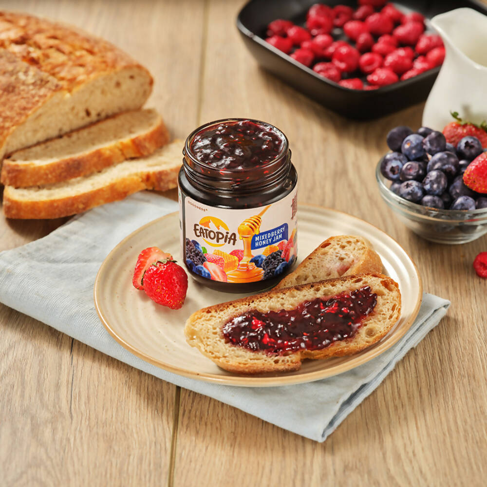 Eatopia Mixed Berry Honey Jam | Grocsy
