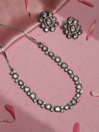 Stone Neckpiece with Studs- Ruby Raang | Grocsy