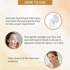 Glamveda Rice Water Brightening Foaming Face Wash With Soft Silicone Brush | Grocsy