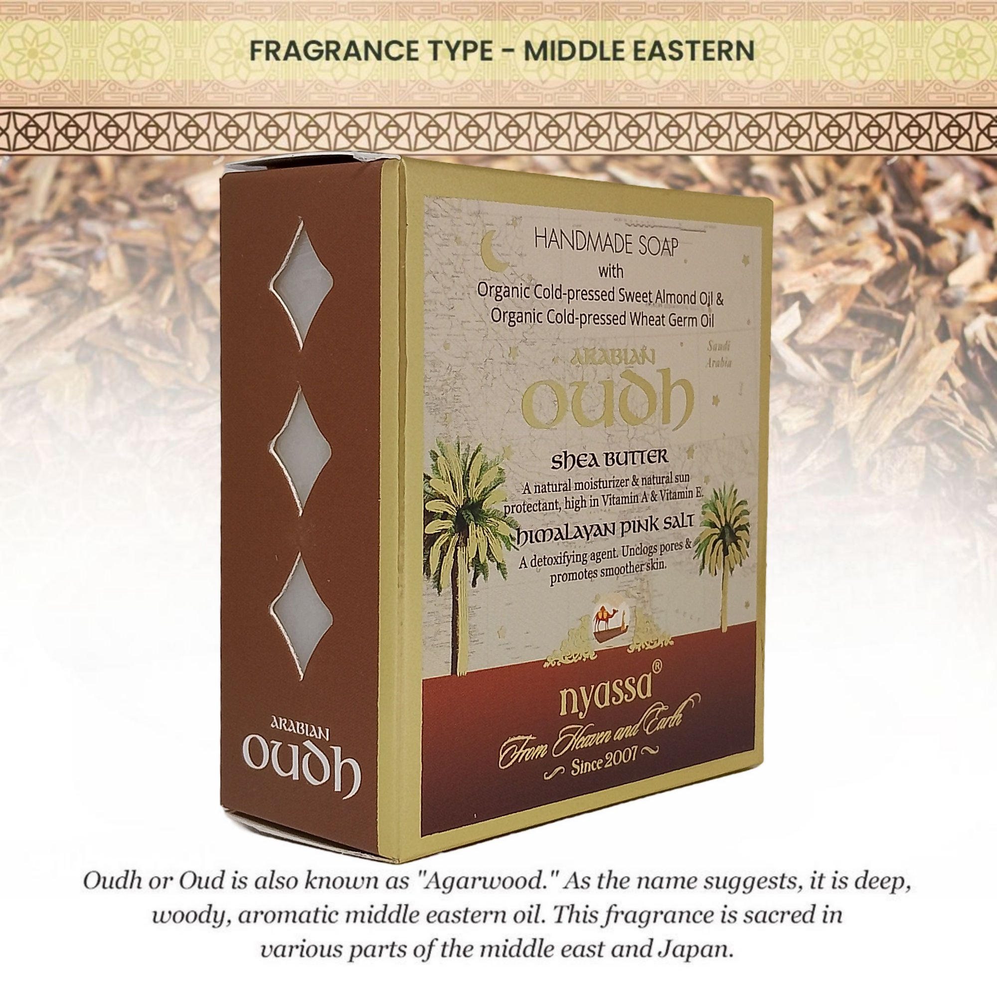 Nyassa Premium Arabian Oud Handmade Natural Bathing Soap | Grocsy