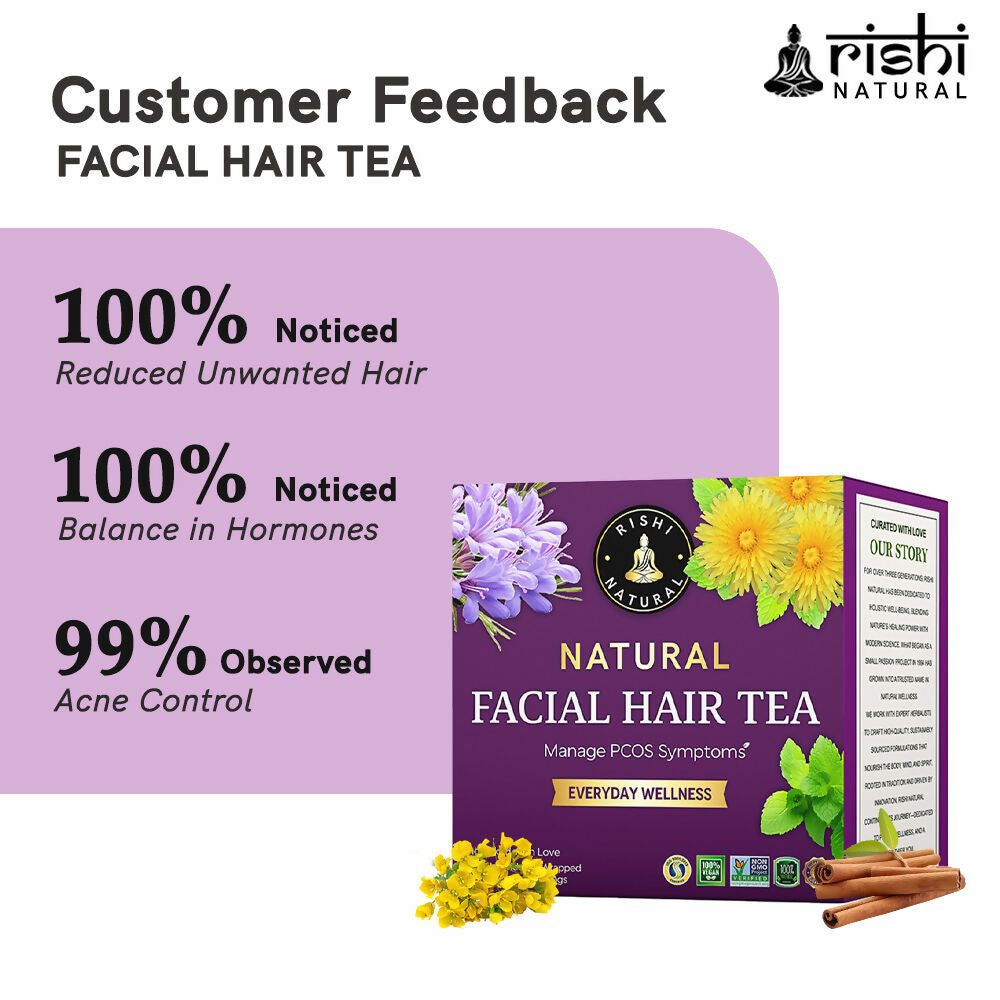 Rishi Natural Facial Hair Removal Tea | Grocsy