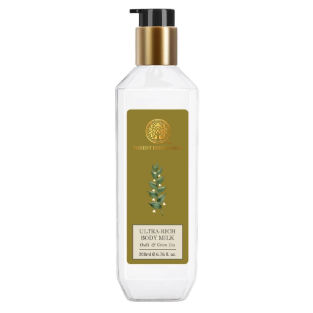 Forest Essentials Ultra-Rich Body Milk Oudh & Green Tea | Grocsy