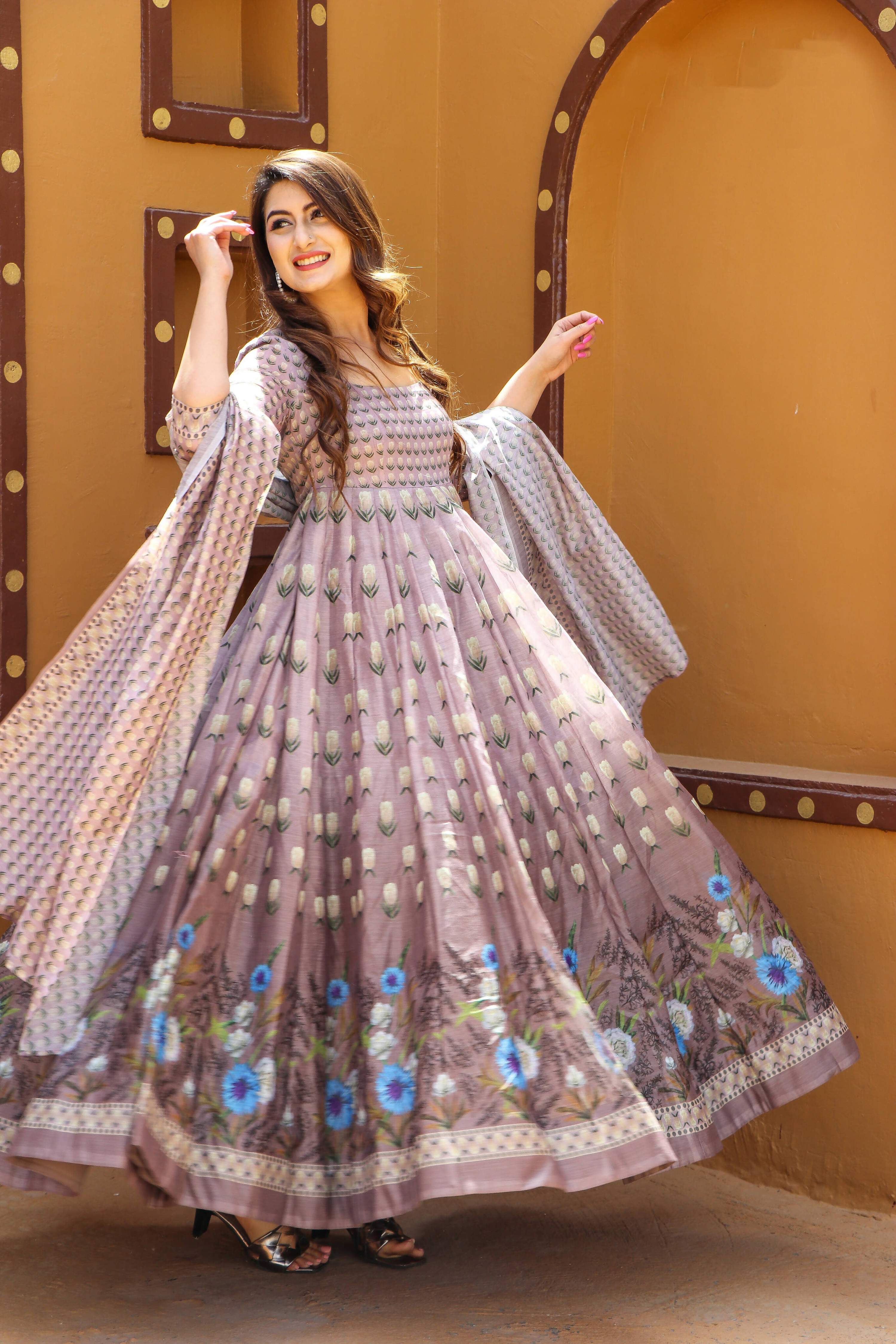Partywear Designer Pastelpink Chanderi Suit - Anbazaar | Grocsy