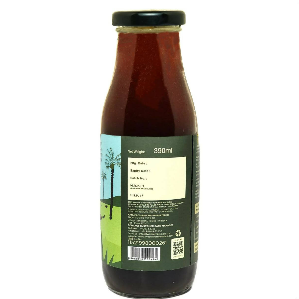 Two Brothers Organic Farms Date Palm Jaggery Liquid, Pure Date Palm Sap | Grocsy
