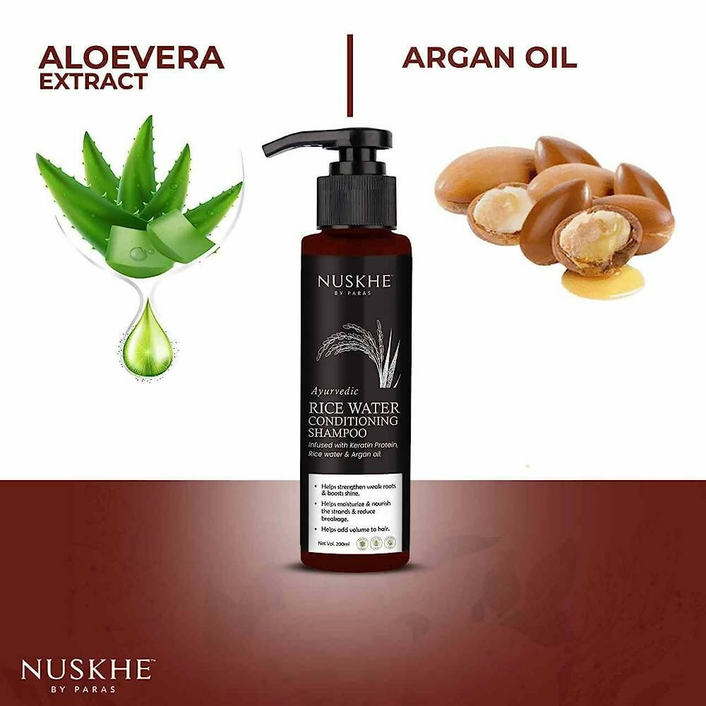 Nuskhe By Paras Ayurvedic Rice Water Conditioning Shampoo | Grocsy