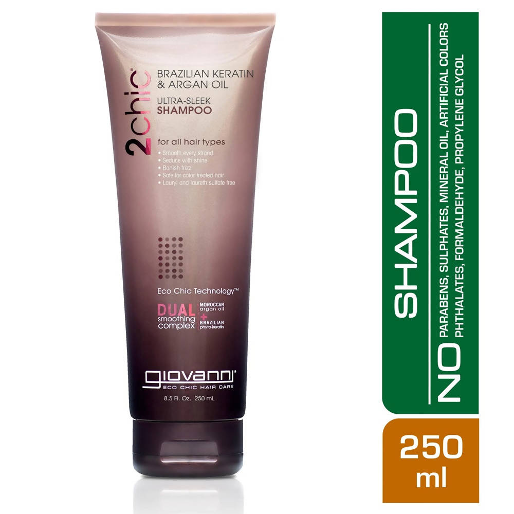 Giovanni Organic 2Chic Brazilian Keratin & Argan Oil Ultra-Sleek Shampoo | Grocsy