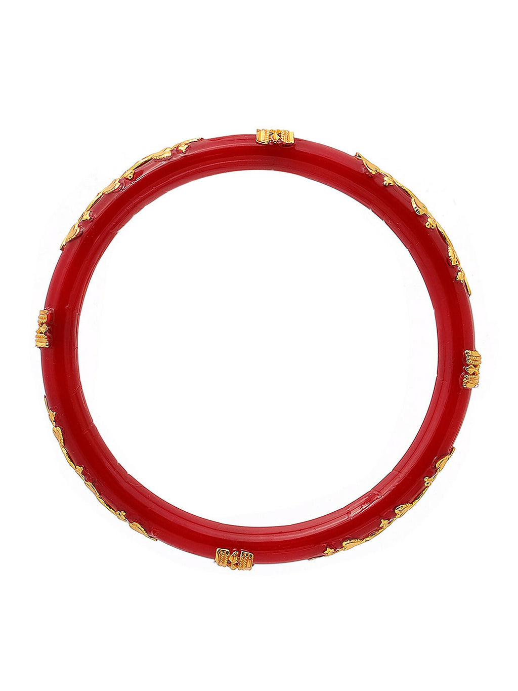 Ruby Raang Red Traditional Bangle | Grocsy