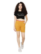 Asmaani Mustard Color Short Pant with Two Side Pockets | Grocsy