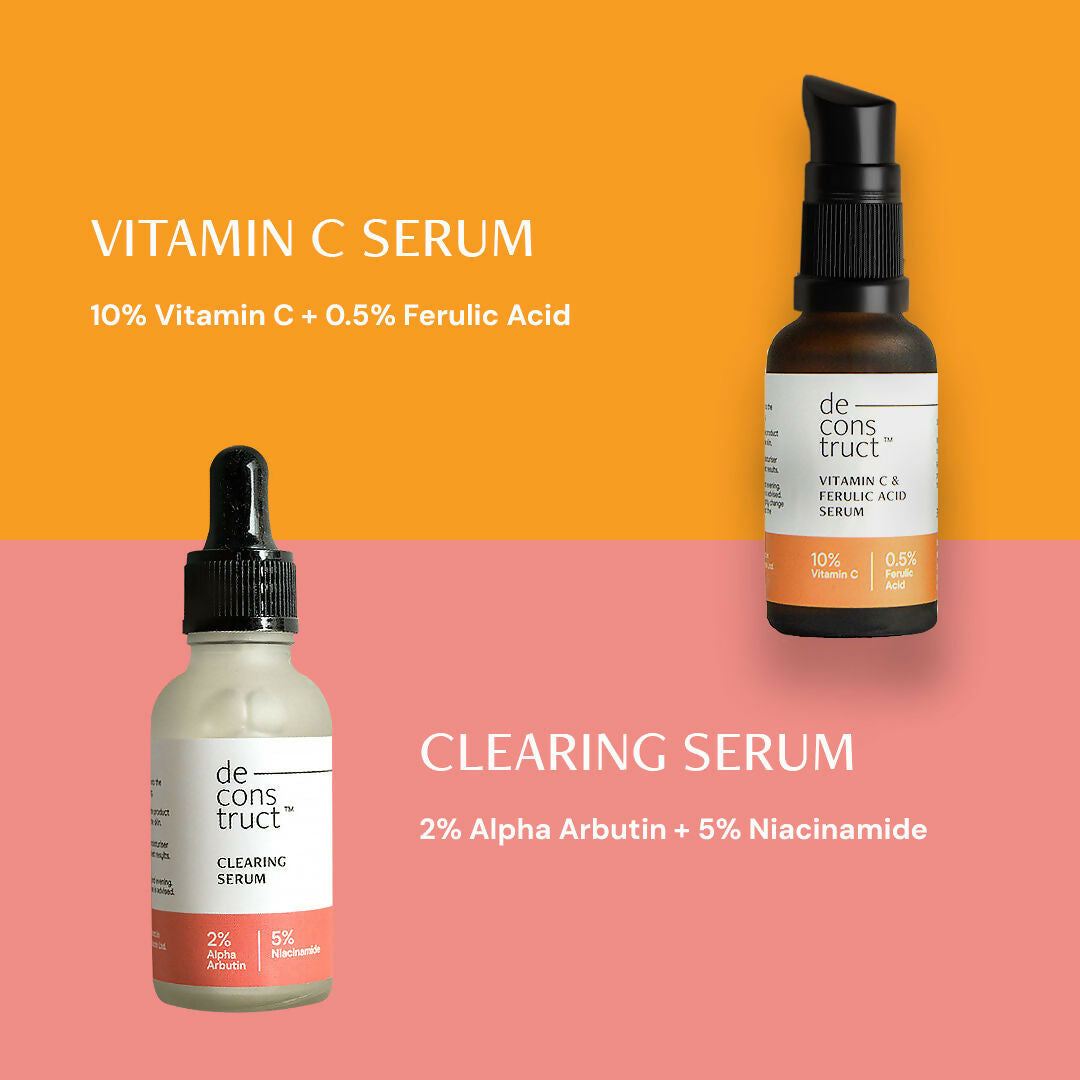 Deconstruct Brightening Duo - Vitamin C Serum + Clearing Serum | Grocsy